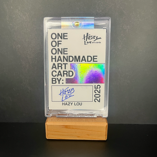 Neighbor in the Clouds - Hand Painted Card - 1/1 Hazy Lou Handmade Art Card